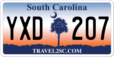 SC license plate YXD207