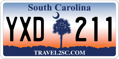 SC license plate YXD211