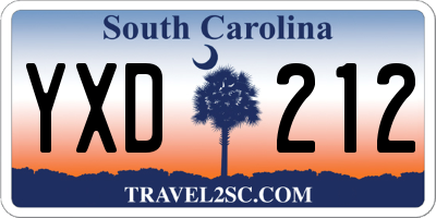 SC license plate YXD212