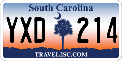 SC license plate YXD214