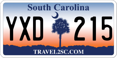 SC license plate YXD215