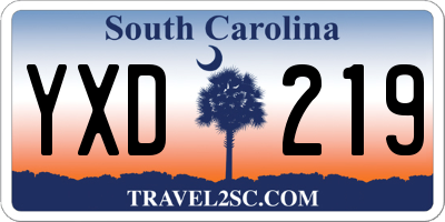 SC license plate YXD219
