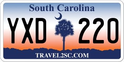 SC license plate YXD220