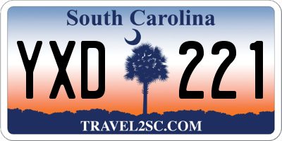 SC license plate YXD221