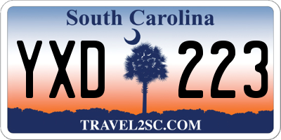 SC license plate YXD223