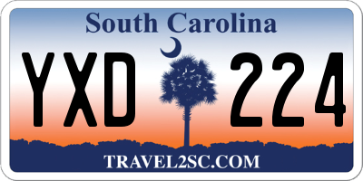 SC license plate YXD224