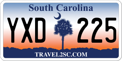 SC license plate YXD225