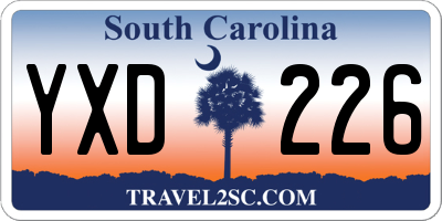 SC license plate YXD226