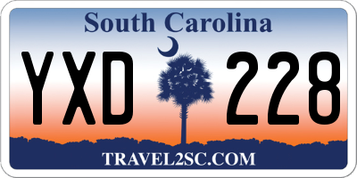 SC license plate YXD228