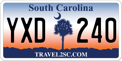 SC license plate YXD240