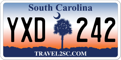 SC license plate YXD242