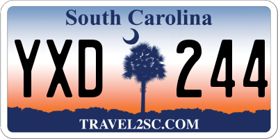 SC license plate YXD244