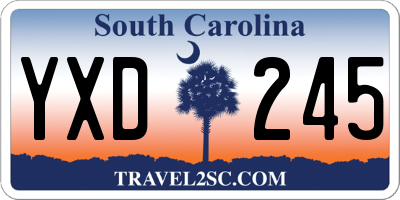 SC license plate YXD245