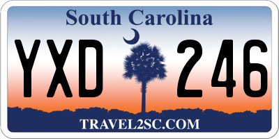 SC license plate YXD246