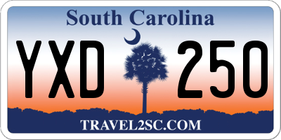 SC license plate YXD250