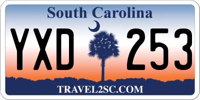 SC license plate YXD253