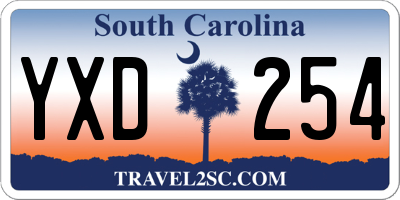 SC license plate YXD254