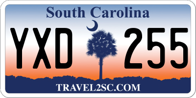 SC license plate YXD255