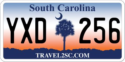 SC license plate YXD256