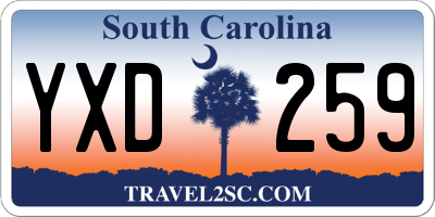 SC license plate YXD259