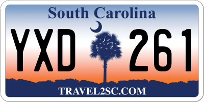 SC license plate YXD261
