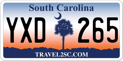 SC license plate YXD265