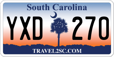 SC license plate YXD270