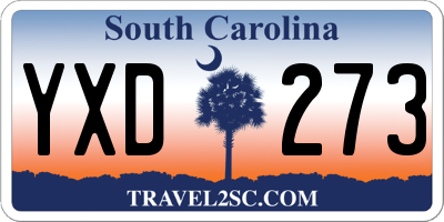 SC license plate YXD273
