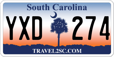 SC license plate YXD274