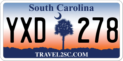 SC license plate YXD278