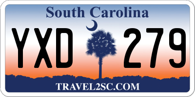 SC license plate YXD279