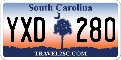 SC license plate YXD280