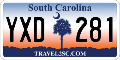 SC license plate YXD281
