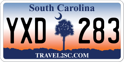 SC license plate YXD283