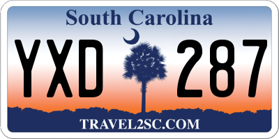 SC license plate YXD287