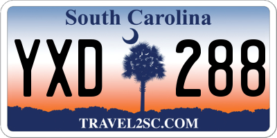 SC license plate YXD288