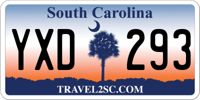 SC license plate YXD293