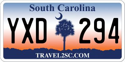 SC license plate YXD294