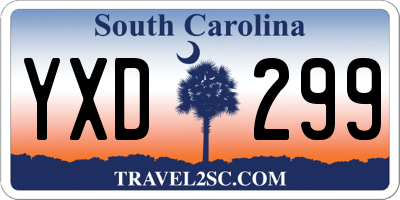 SC license plate YXD299
