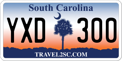 SC license plate YXD300