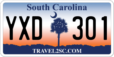 SC license plate YXD301
