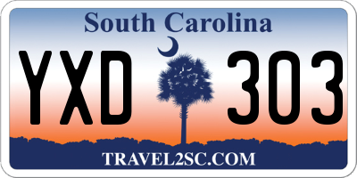 SC license plate YXD303