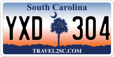 SC license plate YXD304
