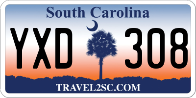 SC license plate YXD308