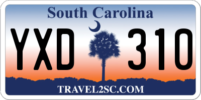 SC license plate YXD310