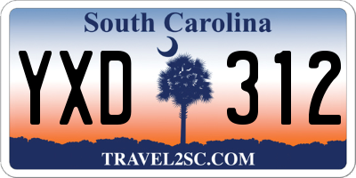 SC license plate YXD312