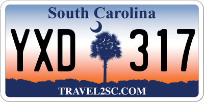 SC license plate YXD317