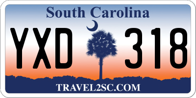 SC license plate YXD318