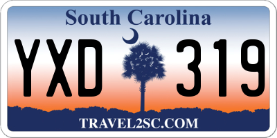 SC license plate YXD319
