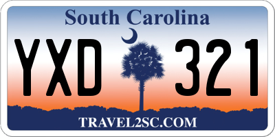 SC license plate YXD321